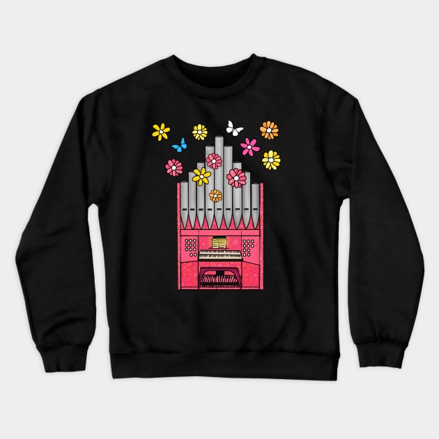 Mother's Day Church Organ Female Organist Crewneck Sweatshirt by doodlerob